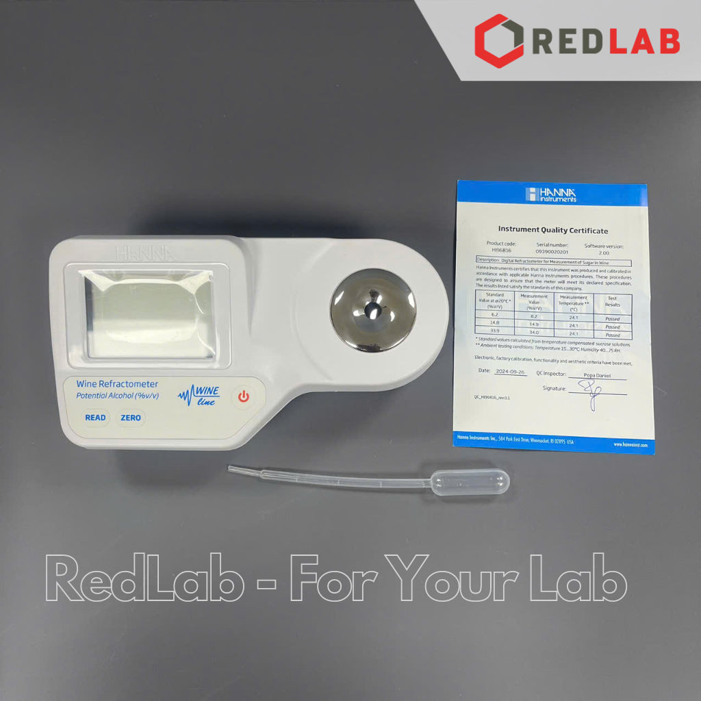 Thiết bị đo độ ngọt Sucrose cho rượu vang và rượu nho Hanna HI96816, giá tốt, có VAT