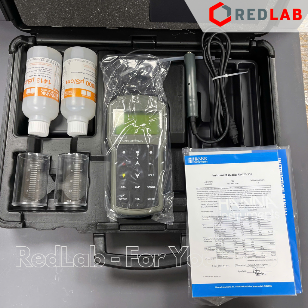 Máy đo EC / TDS / Trở Kháng / Độ Mặn / Nhiệt Độ Hanna HI98192, giá tốt, có VAT