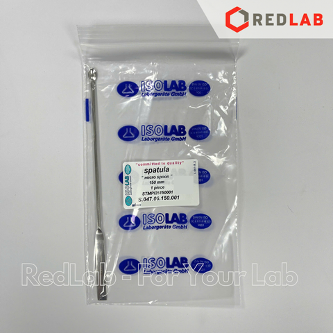 Thìa múc hoá chất nhỏ Micro spoon ISOLAB 15 18 21 cm, thép AISI 304, thìa cân, muỗng xúc mẫu thí nghiệm, có VAT