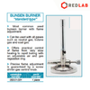 Đèn Bunsen burner standard type ISOLAB 050.01.001, dùng được các loại gas trong thí nghiệm, có VAT