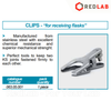 Kẹp inox dùng cho bình cô quay ISOLAB 063.05.001 clips for KS 35 receiving flasks, có VAT