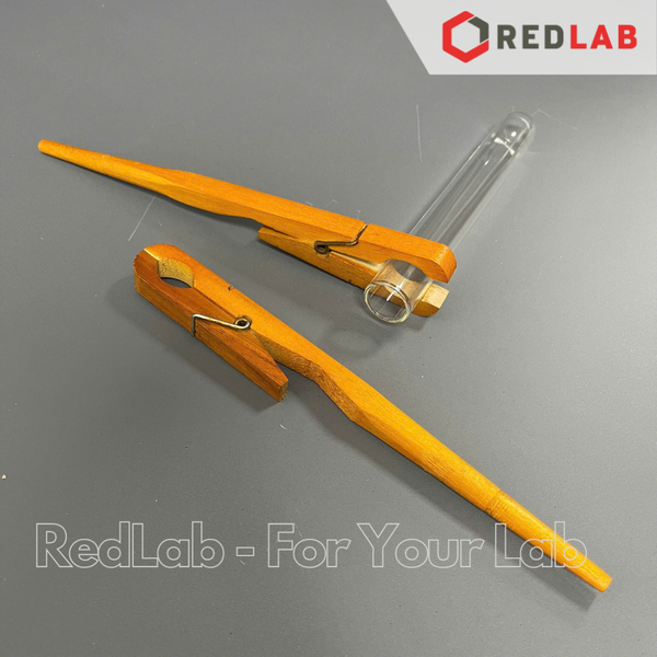 Kẹp ống nghiệm gỗ Việt Nam dùng cho ống nghiệm Ø 20mm trở xuống, có VAT
