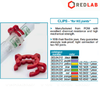Kẹp cổ nhựa NS 29/32 ISOLAB 063.04.029, giữ cố định cổ nhám, các kết nối thủy tinh trong thí nghiệm, có VAT