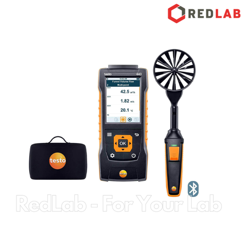 Máy đo vận tốc gió và IAQ đa năng Kit TESTO 440 (0563 4403) gồm Đầu dò cánh quạt Ø 100 mm Bluetooth, chính hãng, có VAT