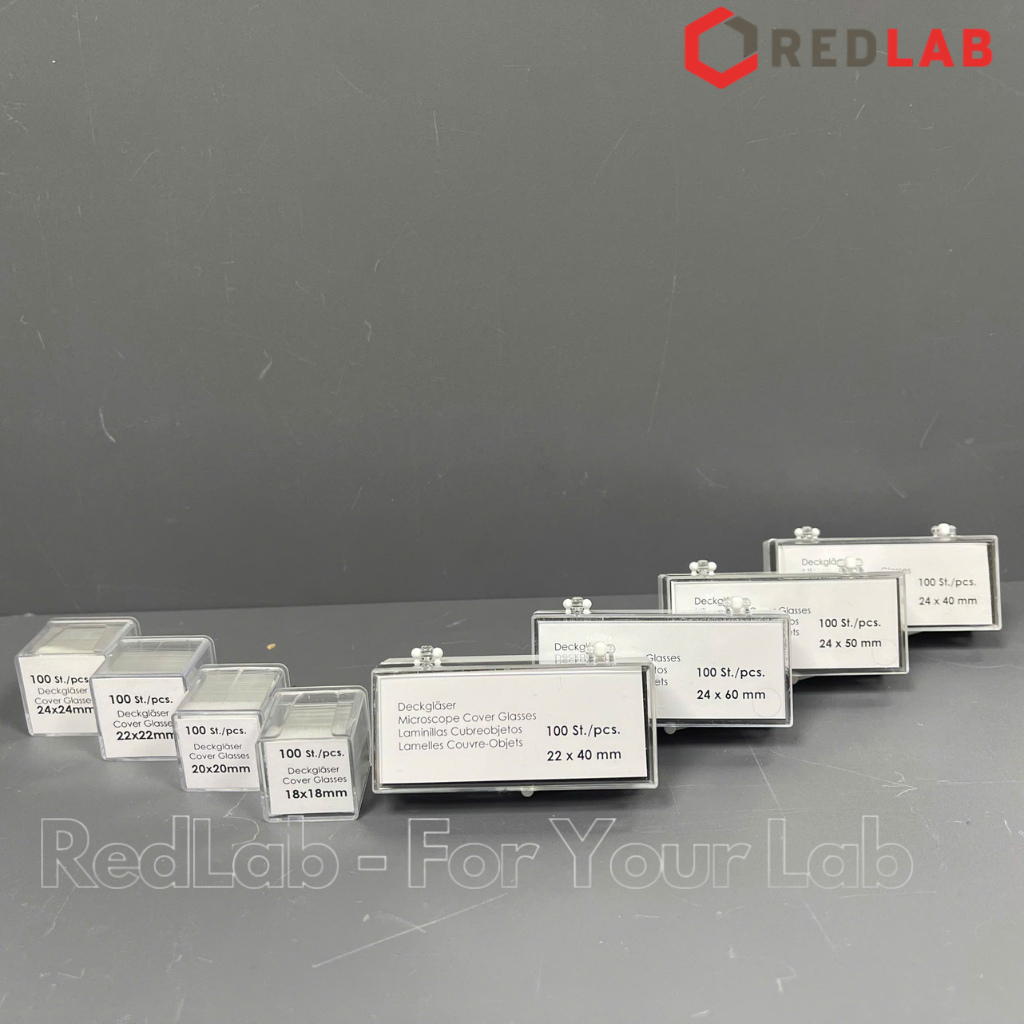 Lamen phiến kính MARIENFELD cover glass 15×15 18×18 20×20 22×22 24×24 22×40 24×40 24×50 24×60 mm (hộp 100 cái) có VAT