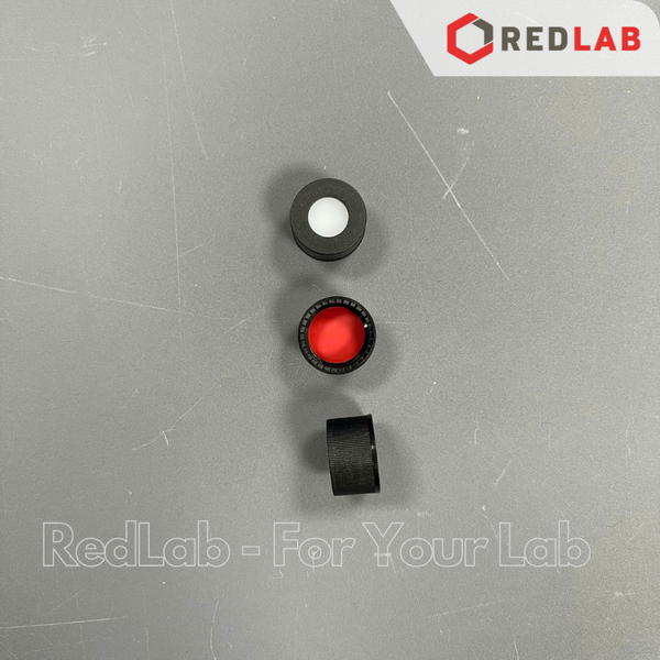 Lọ đựng mẫu sắc ký vial 4ml 13-425 MEMBRANE SOLUTIONS trắng / nâu, Nắp vặn đen có lỗ / nắp kín, có VAT