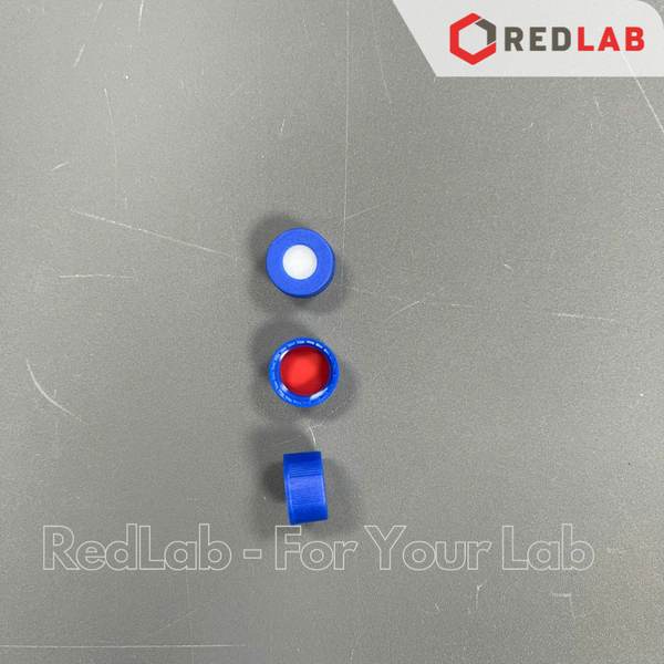 Lọ đựng mẫu sắc ký vial 2ml 9-425 MEMBRANE SOLUTIONS trắng / nâu, Nắp vặn xanh có lỗ / septa xẻ rãnh / nắp kín, có VAT