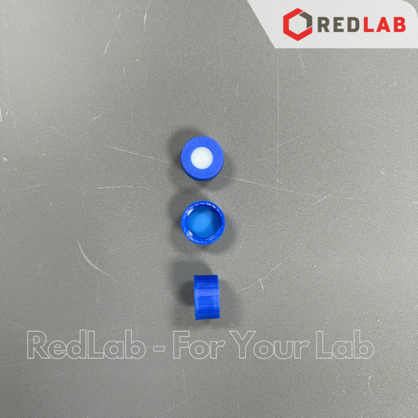 Lọ đựng mẫu sắc ký vial 2ml 9-425 MEMBRANE SOLUTIONS trắng / nâu, Nắp vặn xanh có lỗ / septa xẻ rãnh / nắp kín, có VAT