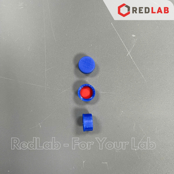 Lọ đựng mẫu sắc ký vial 2ml 9-425 MEMBRANE SOLUTIONS trắng / nâu, Nắp vặn xanh có lỗ / septa xẻ rãnh / nắp kín, có VAT