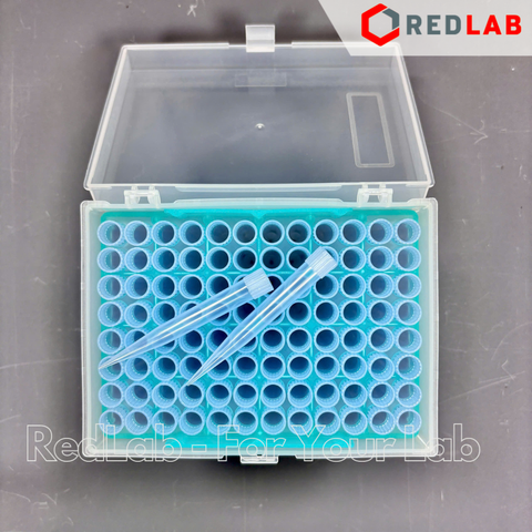 [Hộp 96 cái] Đầu tip xanh 1000ul = 1ml có khía APTACA 4001/E, dài 71.2mm, nhựa PP, có thể hấp autoclave, có VAT