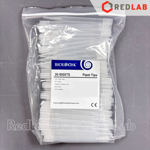 [Gói 100 cái] Microtips (đầu típ - côn) trắng 5.000ul = 5ml Biologix 20-5000TS, dạng Thermo, có VAT