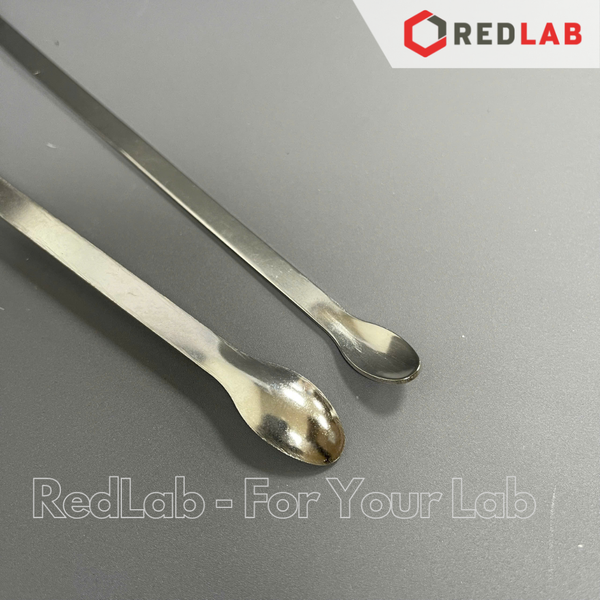 Thìa xúc hóa chất 2 đầu tròn inox ONELAB 16 18 20 22 cm, thìa cân, muỗng múc mẫu thí nghiệm, có VAT