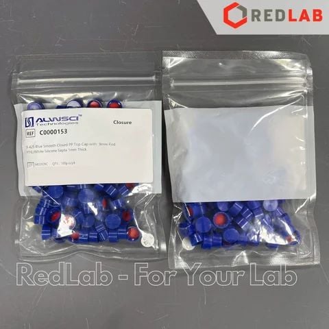 Lọ đựng mẫu sắc ký chai vial 2ml 9-425 ALWSCI trắng / nâu, Nắp vặn xanh có lỗ / septa xẻ rãnh / nắp kín, có VAT