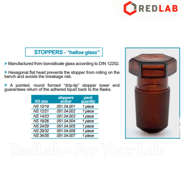 Bình tam giác Nâu cổ nhám ISOLAB 50 100 250 500 1000 ml - 29/32 (chưa gồm nút) ground neck amber erlenmeyers, có VAT