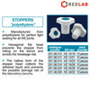 Nút nhựa PE ISOLAB 10/19 12/21 14/23 19/26 24/29 29/32, dùng đậy bình định mức, cổ nhám, polyethylene stoppers, có VAT