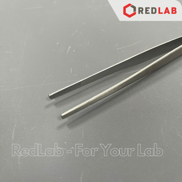 Nhíp thẳng đầu tù không mấu có gờ Pakistan 12 14 16 18 20 25 30 cm, dùng trong lab thí nghiệm, có VAT