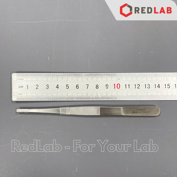 Nhíp thẳng đầu tù không mấu có gờ Pakistan 12 14 16 18 20 25 30 cm, dùng trong lab thí nghiệm, có VAT