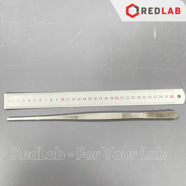 Nhíp thẳng đầu tù không mấu có gờ Pakistan 12 14 16 18 20 25 30 cm, dùng trong lab thí nghiệm, có VAT