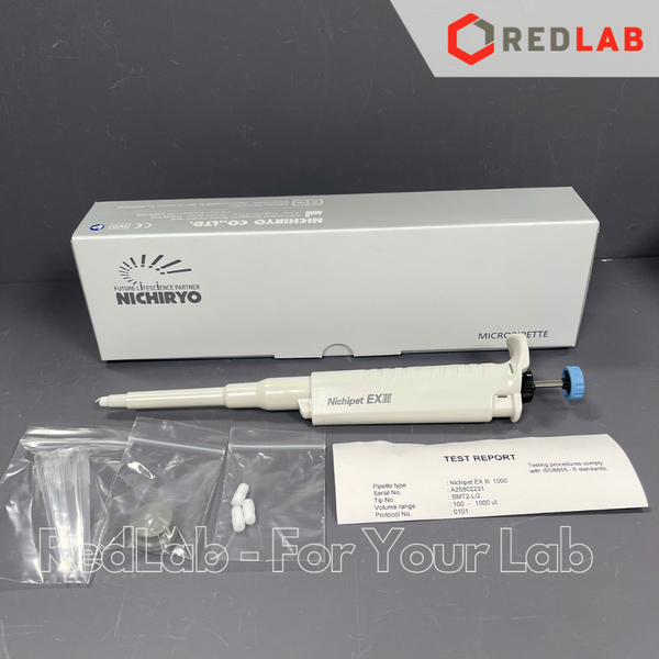 Micropipet đơn kênh NICHIRYO Nichipet EX III điều chỉnh thể tích, hấp tiệt trùng, chịu tia UV, có khoá lock, có VAT
