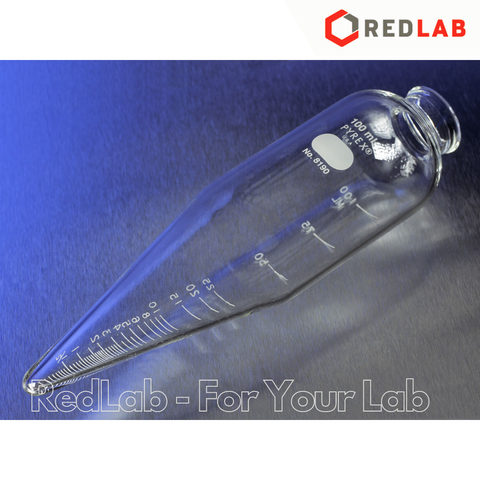 Ông ly tâm dầu thuỷ tinh 100ml, 38x200mm PYREX 8160-100 Centrifuge tube, Oil, graduated, có VAT