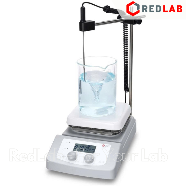 Máy khuấy từ gia nhiệt DLAB MS-H380-Pro (8130261115) max 1500 rpm, 380°C, 5 lít H2O, gồm sensor nhiệt, màn hình LCD, có VAT