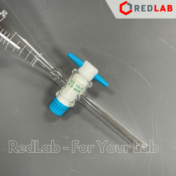 Phễu chiết quả lê ISOLAB khóa Teflon 50 100 250 500 1000 2000 ml, chia vạch, graduated separating funnels, có VAT