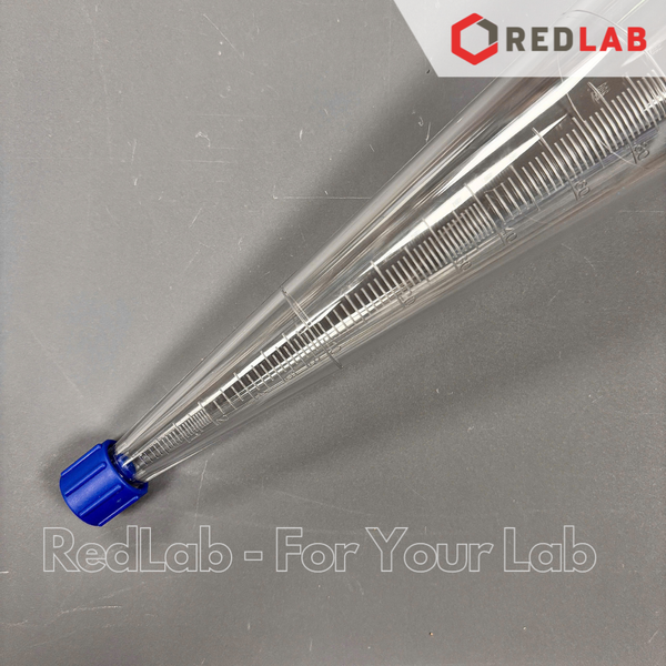 Phễu Imhoff 1000ml VITLAB code 75991, nhựa SAN, khoá PP, chia vạch xác định chất rắn lơ lửng, có VAT