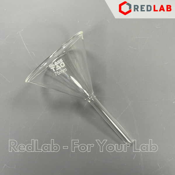 Phễu thủy tinh GlassTAO Ø 40 50 60 75 90 100 120 150 mm, dùng chiết rót dung dịch, mẫu thí nghiệm, hương liệu, có VAT