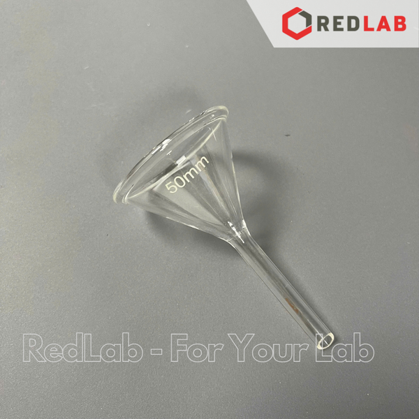 Phễu thủy tinh ONELAB Ø 40 50 60 75 90 100 150 mm, dùng chiết rót dung dịch, mẫu thí nghiệm, hương liệu, có VAT