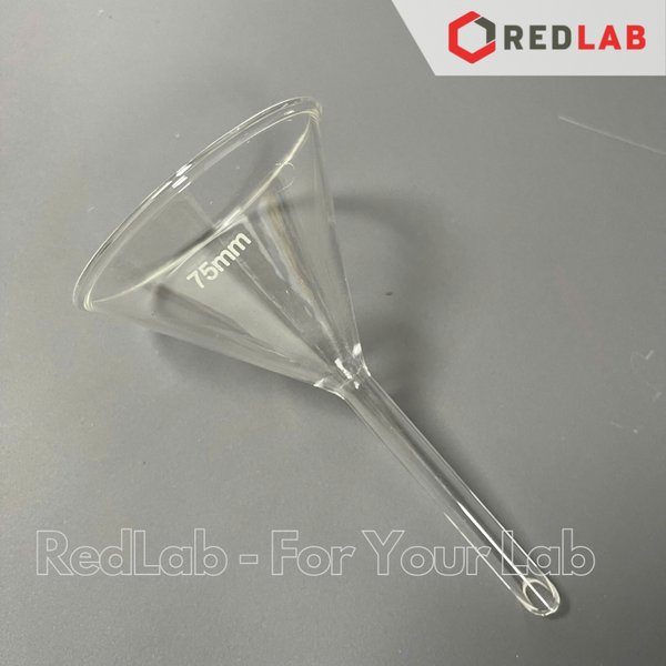 Phễu thủy tinh ONELAB Ø 40 50 60 75 90 100 150 mm, dùng chiết rót dung dịch, mẫu thí nghiệm, hương liệu, có VAT