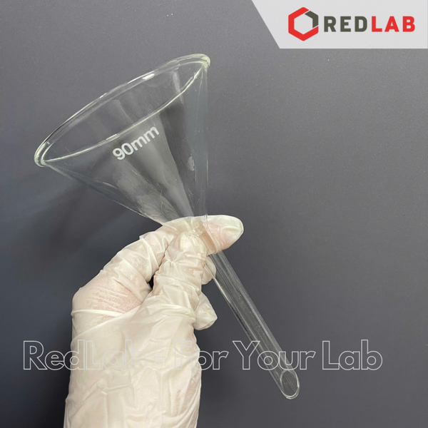 Phễu thủy tinh ONELAB Ø 40 50 60 75 90 100 150 mm, dùng chiết rót dung dịch, mẫu thí nghiệm, hương liệu, có VAT