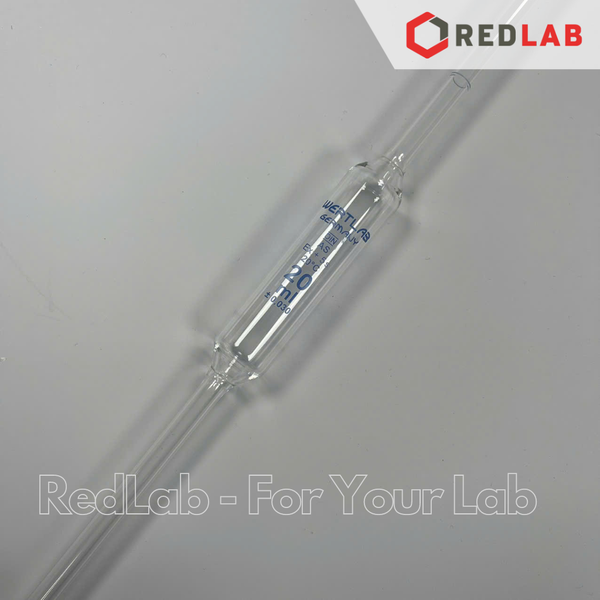 Pipet bầu 1 vạch WERTLAB Class AS 1 2 5 10 20 25 50 100 ml, ống hút thủy tinh chính xác thí nghiệm, có VAT