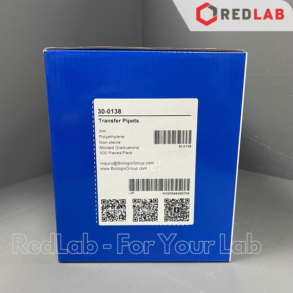 Pipet pasteur nhựa 3ml non-sterile BIOLOGIX 30-0138 ống hút nhỏ giọt thí nghiệm, dài 160mm, chia vạch, có VAT