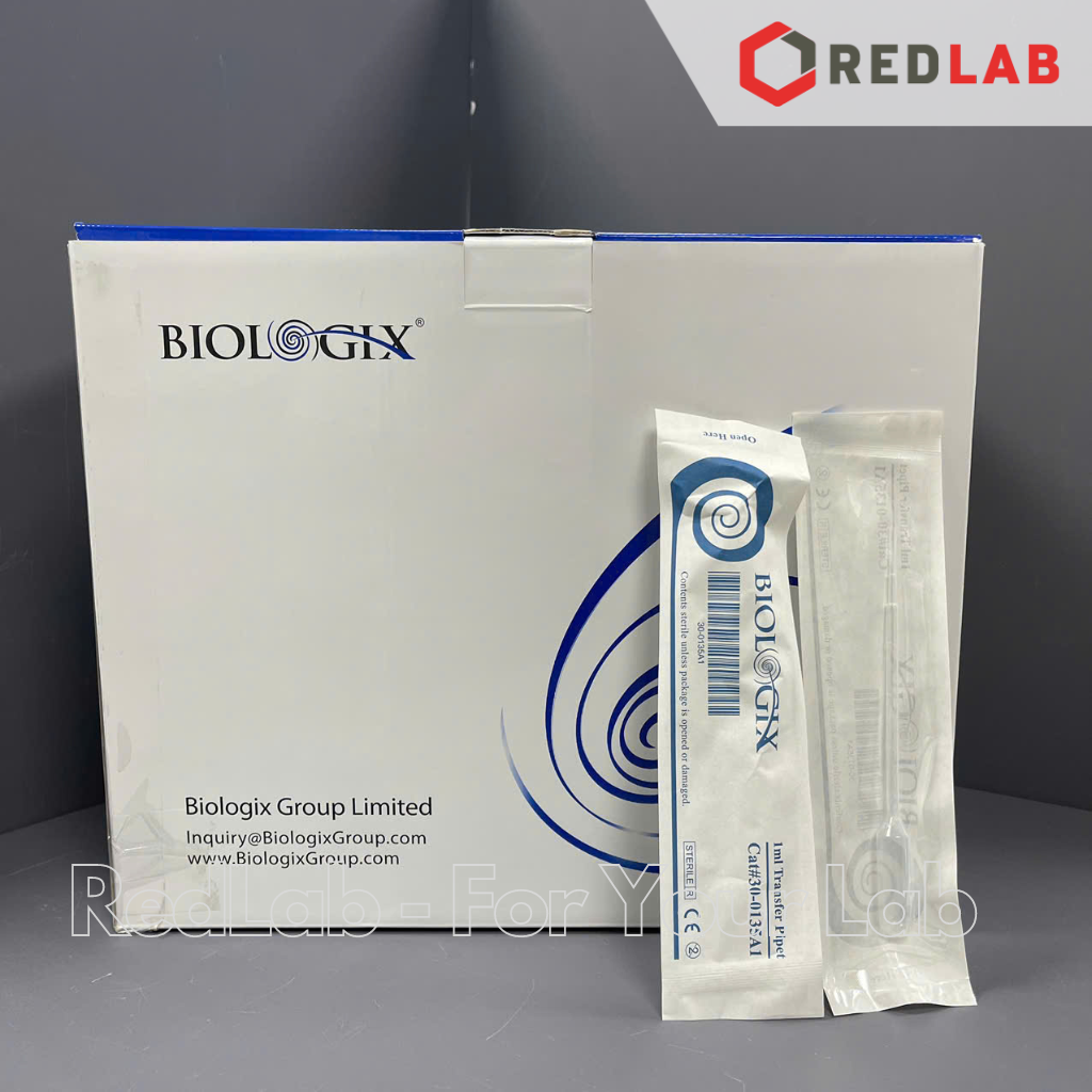 Pipet pasteur nhựa 1ml Individually sterile BIOLOGIX 30-0135A1 ống hút nhỏ giọt thí nghiệm, dài 160mm, chia vạch, có VAT