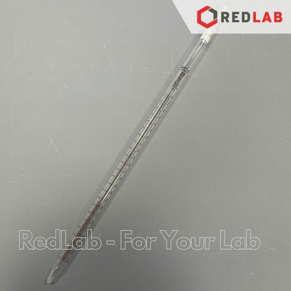 Pipet thẳng vạch nâu WERTLAB Class AS 1 2 5 10 20 25 ml, zero trên đỉnh, ống hút thủy tinh kẻ vạch thí nghiệm, có VAT