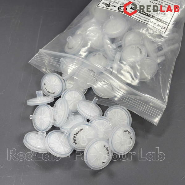 Đầu lọc Syringe PTFE đường kính 25mm, lỗ lọc 0.22um và 0.45µm không tiệt trùng Finetech PTFE030N022I và PTFE030N045I, giá tốt, có VAT