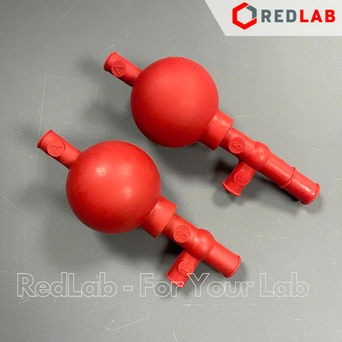 Quả bóp cao su 3 van ONELAB ngắn / dài, dùng cho pipet thẳng, pipet thẳng, ống hút mẫu thí nghiệm, có VAT