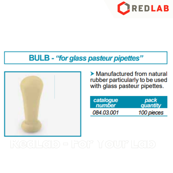 Quả bóp cao su 2ml ISOLAB 084.03.001 cho pipet pasteur thuỷ tinh, bulb for glass pasteur pipettes, có VAT