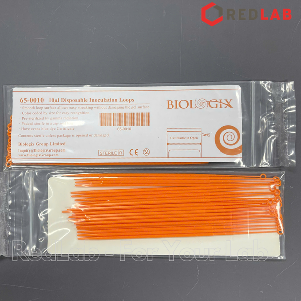 Que cấy nhựa tiệt trùng hãng BIOLOGIX đầu tròn 1μl, đầu tròn 10μl, đầu thẳng, gói 25 cái, có VAT