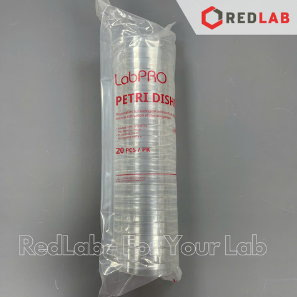 [Thùng 500 cái Tiệt trùng] Đĩa Petri nhựa 90x15mm LPR90136 hãng LabPRO Thụy Sỹ, nặng 13g, chiếu xạ ISO 11137, có VAT