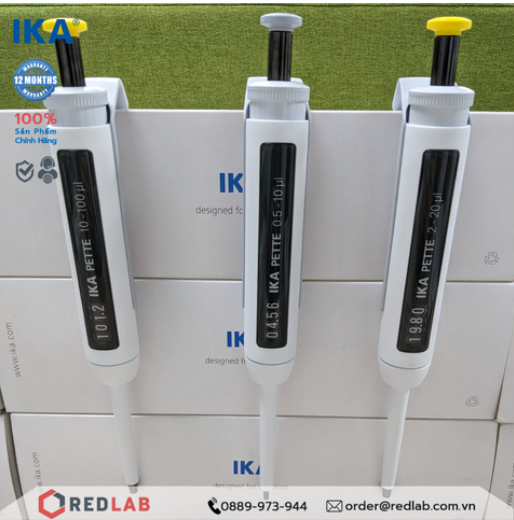 Micropipet đơn kênh IKA Pette vario 0.1-2 0.5-10 2-20 10-100 20-200 100-1000 ul 0.5-5 1-10 ml, hấp autoclave, có VAT