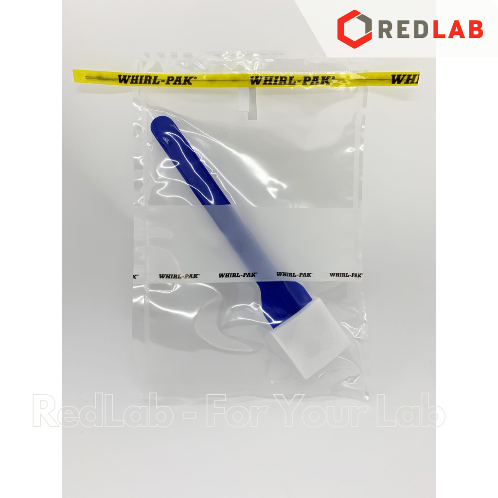 Túi lấy mẫu vi sinh bề mặt WHIRL-PAK có cây lấy mẫu đầu gắn miếng bọt biển, túi đựng 710ml (hộp 100 cái) có VAT