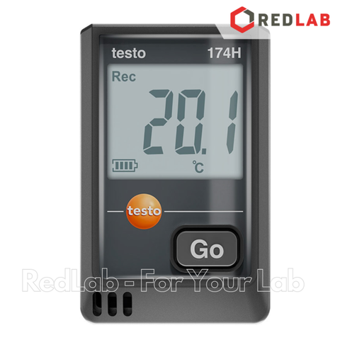 Máy đo ghi nhiệt độ, độ ẩm TESTO 174 H đen (0572 1741 02) nhiệt ẩm kế tự ghi mini với USB-C và phần mềm, có VAT