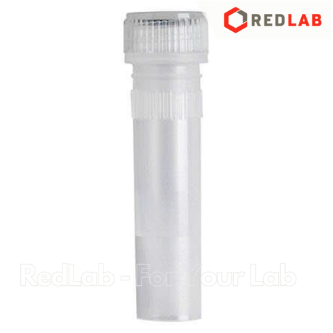 Ống ly tâm 2ml nắp vặn, tự đứng THERMO 520-GRDS-Q screw cap microcentrifuge tube, nhựa PP, bulk-sterile (gói 500 cái) có VAT
