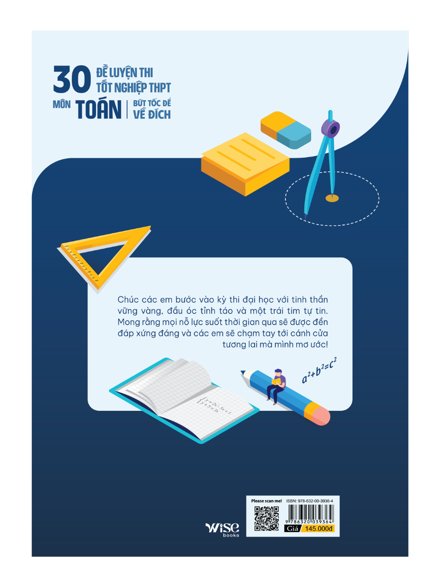  Sách - 30 bộ đề luyện thi tốt nghiệp THPT môn Toán - Bứt tốc để về đích 