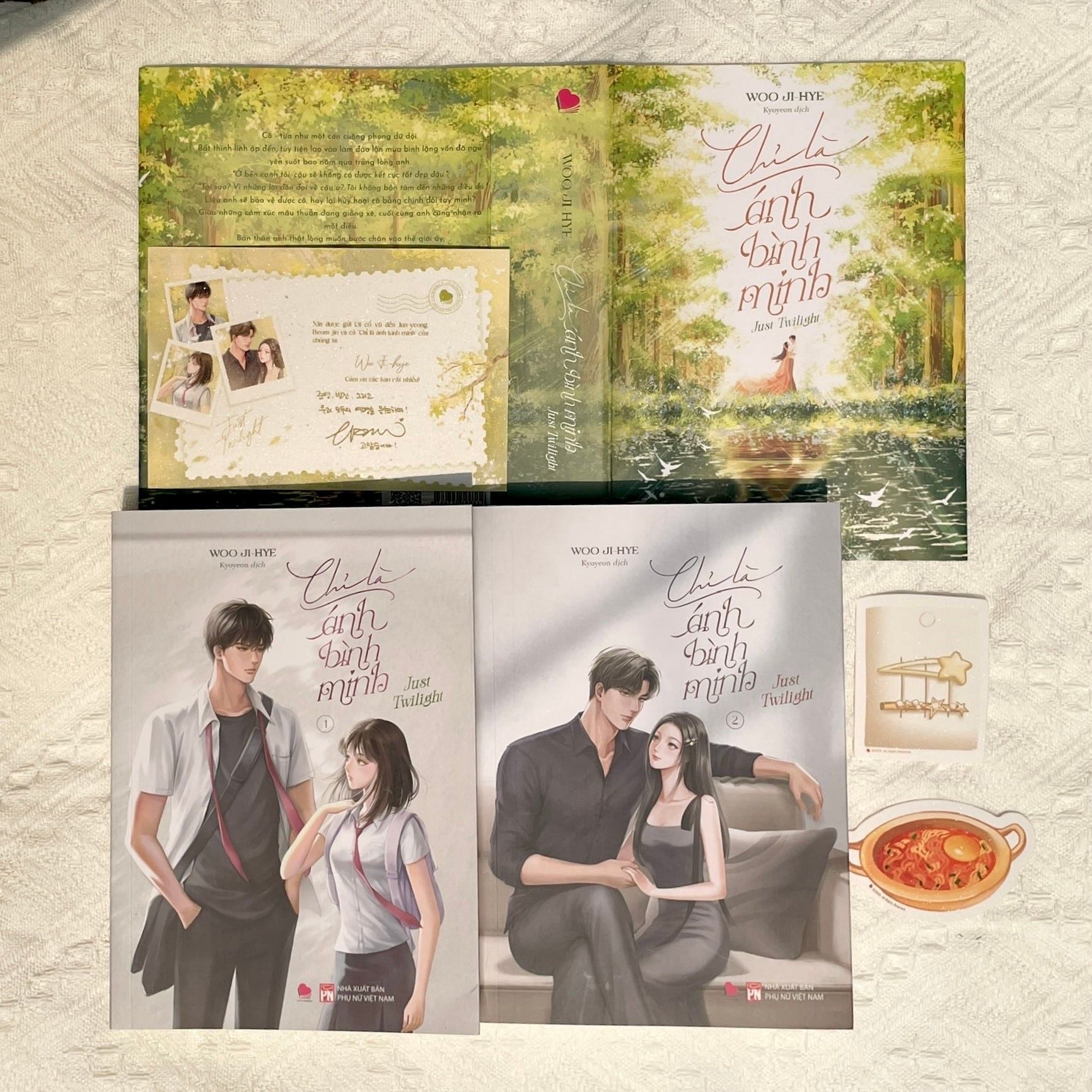  Sách - Chỉ là ánh bình minh (Trọn bộ 2 tập có bìa áo) - Woo Ji-hye (Bản phổ thông) 