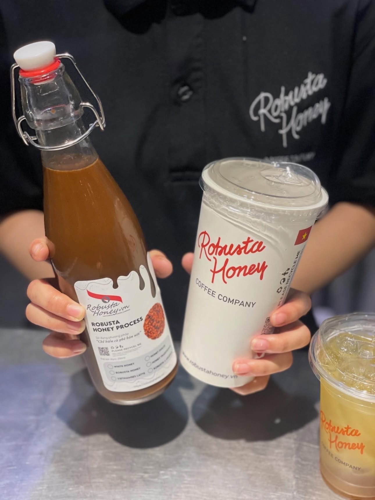 CÀ PHÊ ROBUSTA HONEY PLUS  ĐÓNG CHAI  500ML