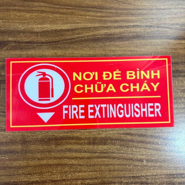  Bảng nơi để bình chữa cháy mica 