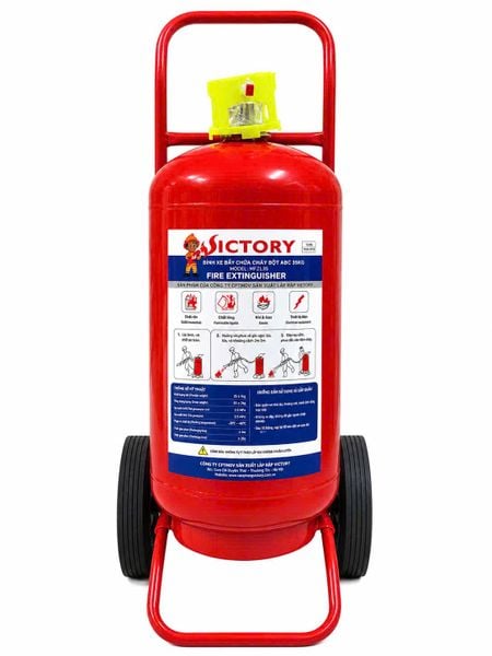  Bình chữa cháy xe đẩy bột ABC 35kg Victory/VN 