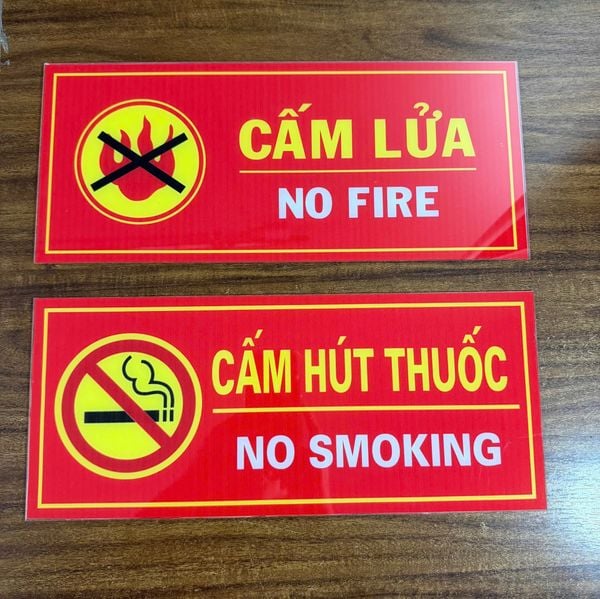  Cấm lửa + Cấm hút thuốc (mica) 